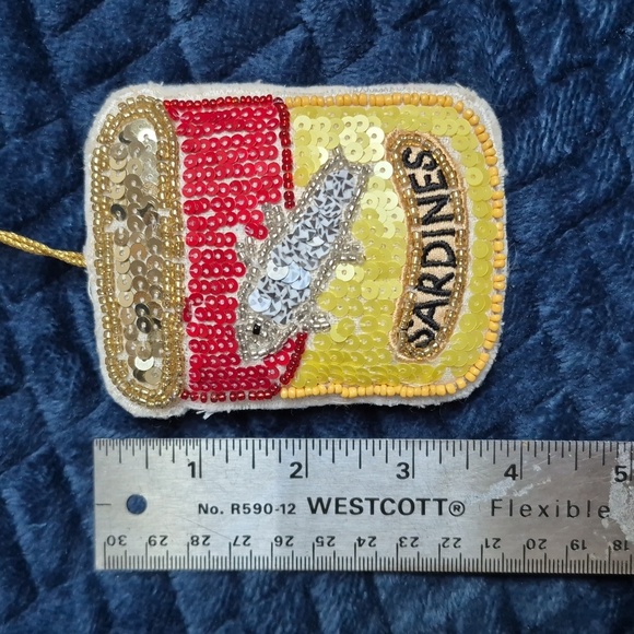 Anthropologie Sardines Beaded Accoutrement Ornament, New With Tags - Picture 8 of 10